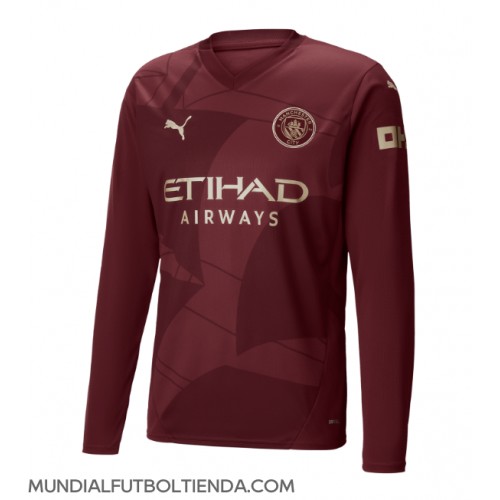 Camiseta Manchester City Tercera Equipación Replica 2024-25 mangas largas